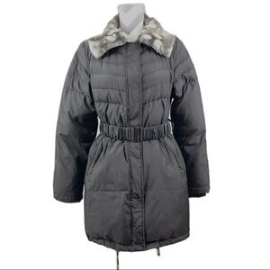 Betsey Johnson Charcoal Gray Down Puffer Coat - Size M